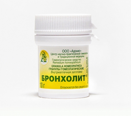 Гранулы гомеопатические «Бронхолит»10гр.