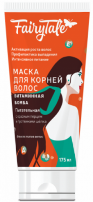 Маска для корней волос «Витаминная бомба» питательная с красным перцем и протеинами шелка 175мл.